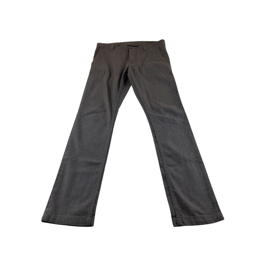 Gray Pants Comune Size 30 Slim Straight Cotton Blend Mens Button Fly